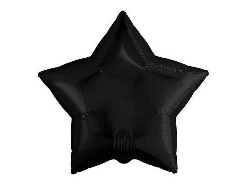 Шар-звезда Черный 53см Т-0775