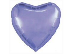 44117 [ШВ-8592]Шар-сердце Пастельный фиолетовый 46см ШВ-8592