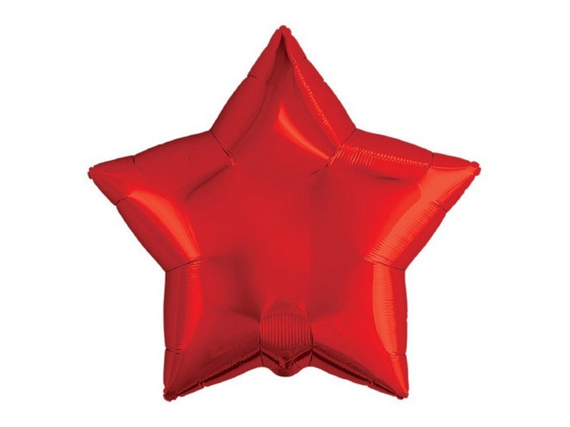 Шар-звезда Красный 48см