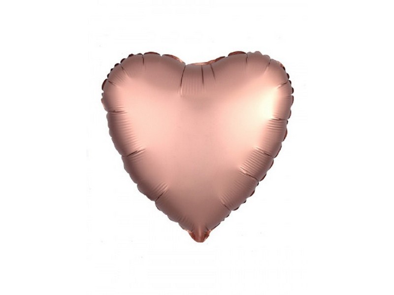Шар-сердце Розовый шампань 46см