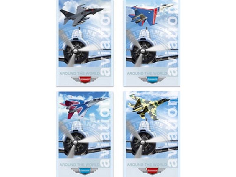 БЛОКНОТ А7 16л. АВИАЦИЯ (мелов. обл., офсет) Б16-5259