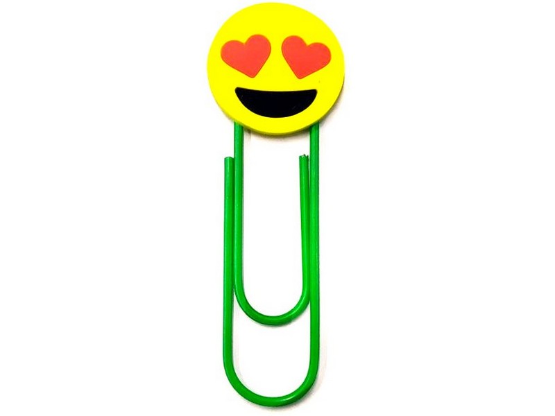 Закладка-скрепка ВЛЮБЛЕННЫЙ СМАЙЛИК ЗК-1587