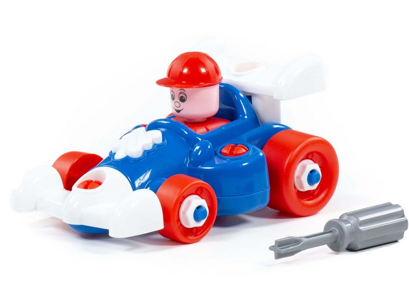 Конструктор-транспорт "Автомобиль гоночный" 22 эл. в пакете