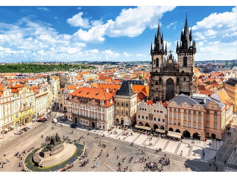 Холст с красками 40х50 см по номерам. СТАРОМЕСТСКАЯ ПЛОЩАДЬ В ПРАГЕ