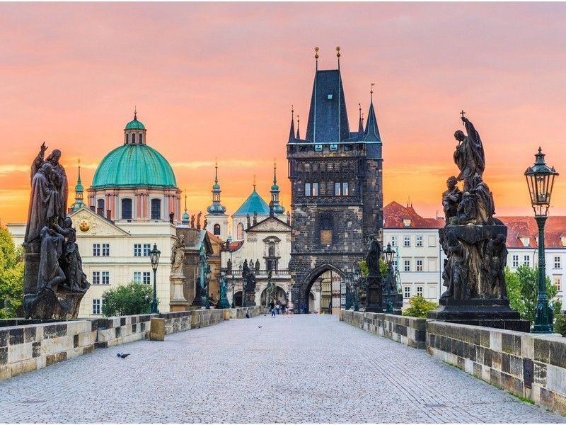 Холст с красками 30х40 см по номерам. ПРАГА. КАРЛОВ МОСТ