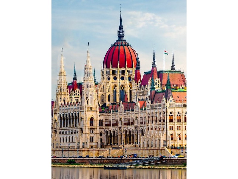 Холст с красками 17х22 см по номерам. ЗДАНИЕ ВЕНГЕРСКОГО ПАРЛАМЕНТА