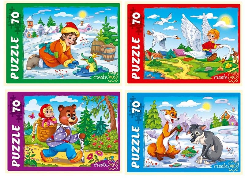 ПАЗЛЫ 70 элементов. РУССКИЕ СКАЗКИ ДЛЯ ДЕТЕЙ кратно 8