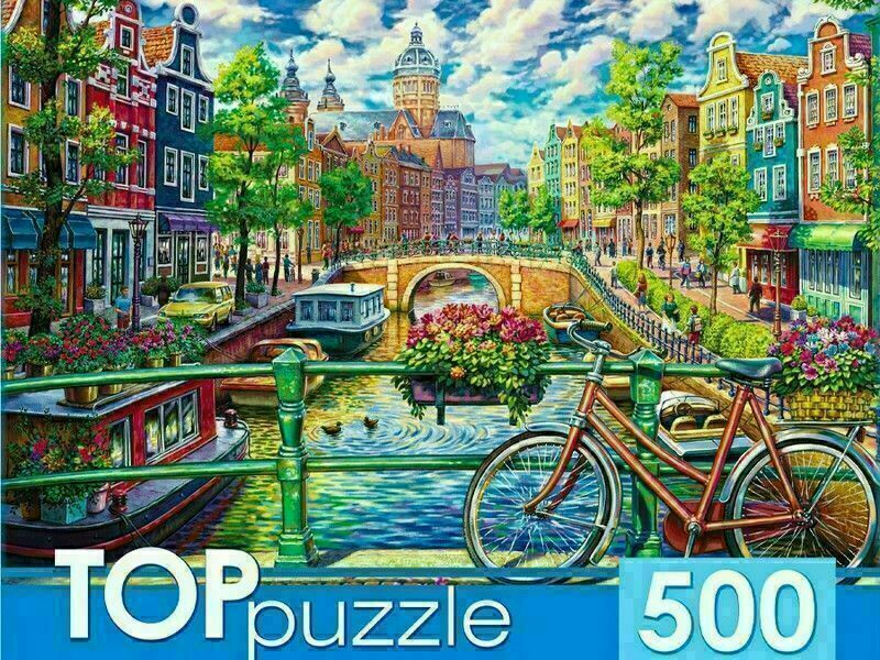 TOPpuzzle ПАЗЛЫ 500 элементов МОСТЫ АМСТЕРДАМА