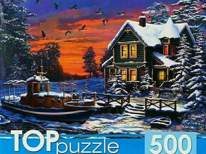 TOPpuzzle ПАЗЛЫ 500 элементов. ЗИМНИЙ ПЕЙЗАЖ