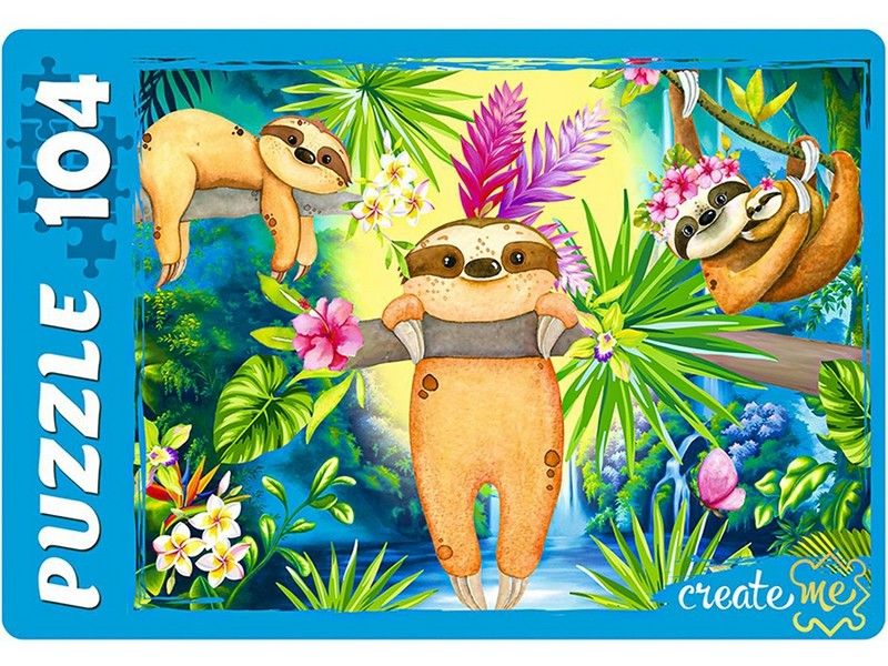 ПАЗЛЫ 104 элемента. МИЛЫЕ ЛЕНИВЦЫ №4