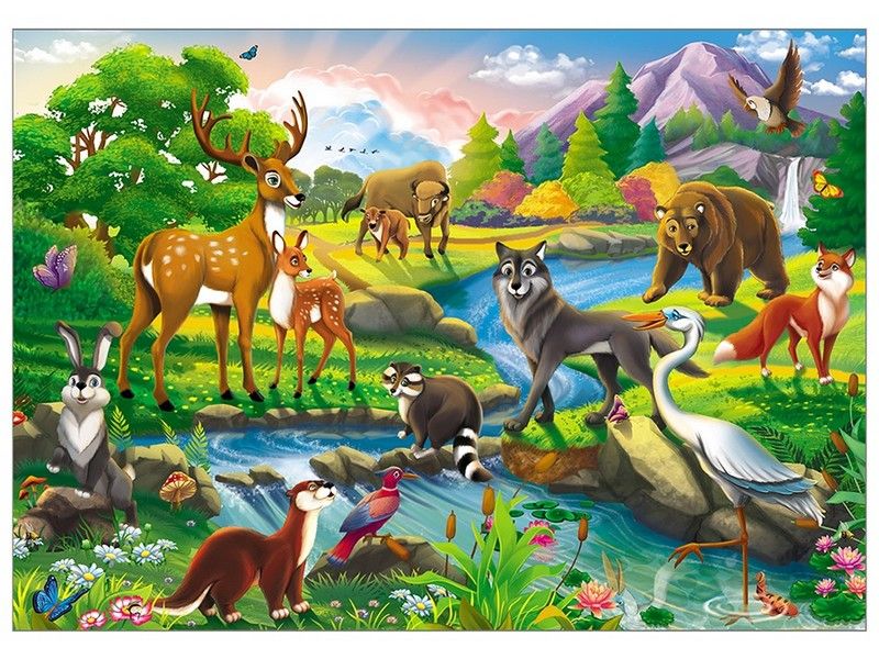 ПАЗЛЫ 160 элементов. ЛЕСНЫЕ ЗВЕРУШКИ