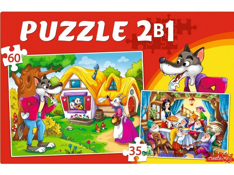 ПАЗЛЫ 2 в 1. ЛЮБИМЫЕ СКАЗКИ №4 (35 и 60 эл.)