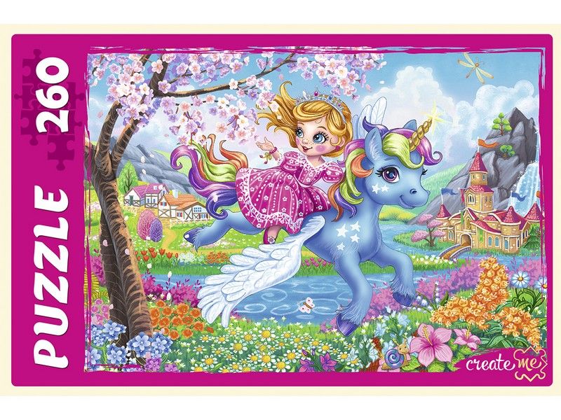 ПАЗЛЫ 260 элементов. ПРИНЦЕССА И ЕДИНОРОГ №3