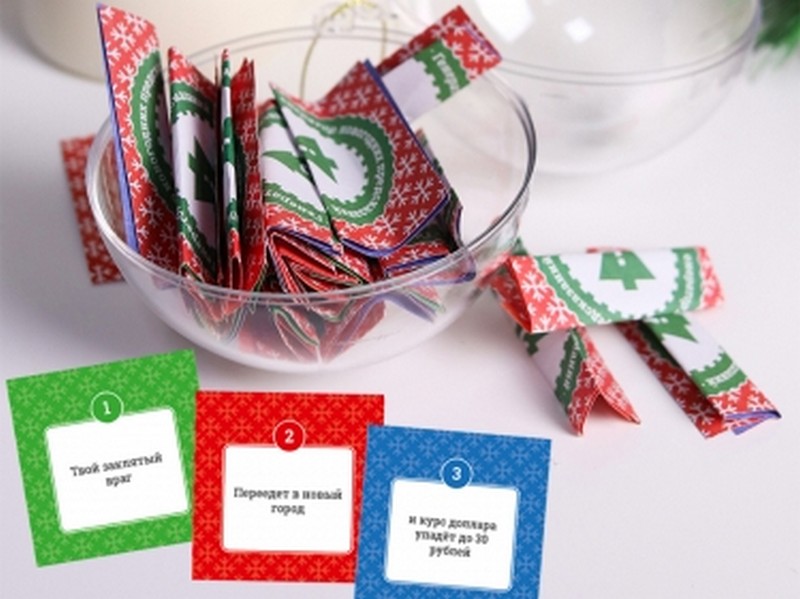 Подвеска елочная ШАР с предсказаниями 7,5 см ШС-9312