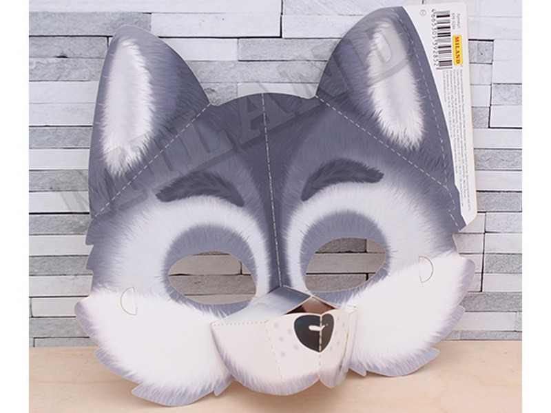 Маска детская из картона "ВОЛК" 24*24,5 см КРК-9284