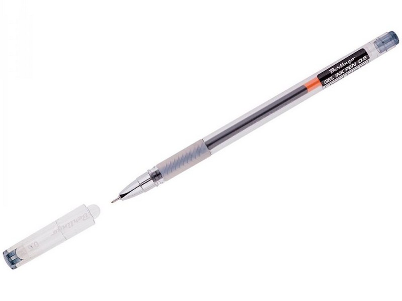 Ручка гелевая «BERLINGO» прозрачный корпус 0,5 мм ЧЕРНАЯ