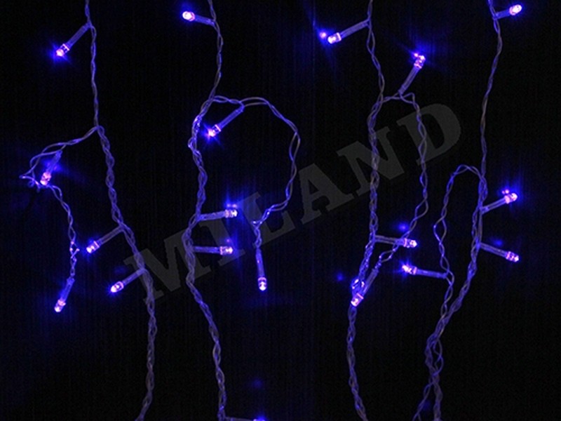 Купить оптом Гирлянда ЗАНАВЕС 3*1 м, 200 неоновых синих ламп, прозрачная нить, 8 режимов НУ-1021 в Луганске