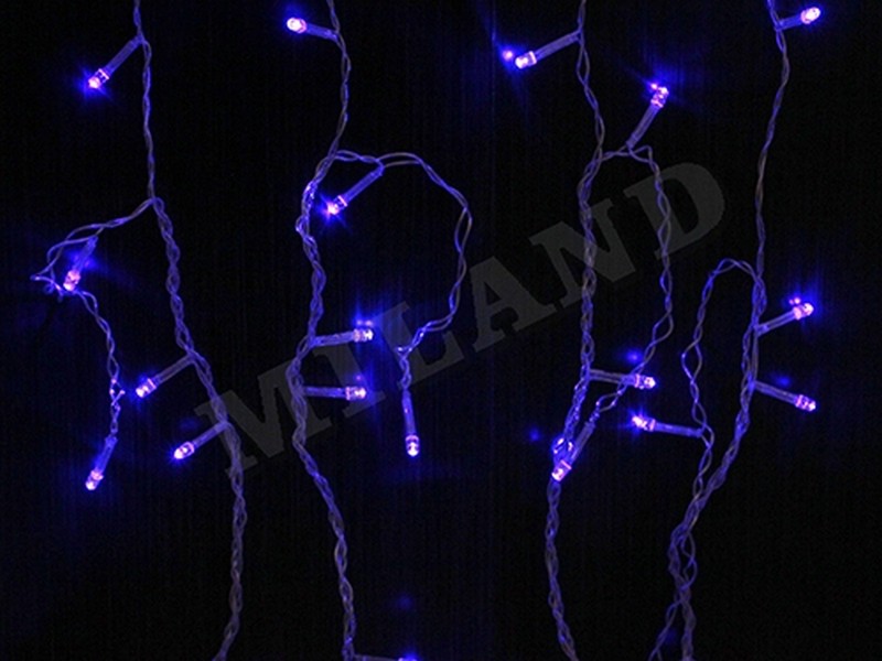 Гирлянда ЗАНАВЕС 3*1 м, 200 неоновых синих ламп, прозрачная нить, 8 режимов НУ-1021