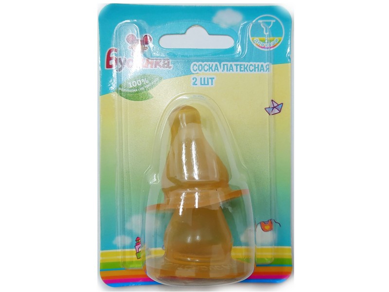 Соска круглая латексная на бутылочку для каши 512К