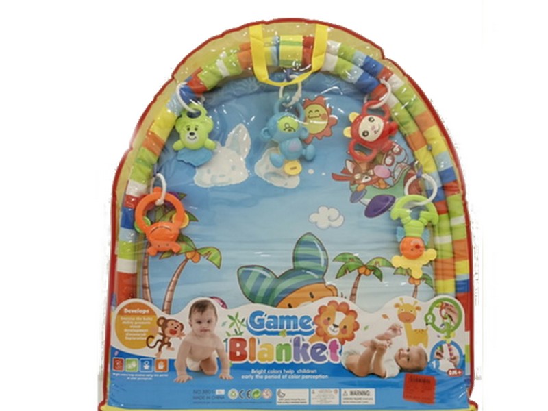 Купить оптом Коврик развивающий с погремушками 80 см в сумке 8801-44 в Луганске