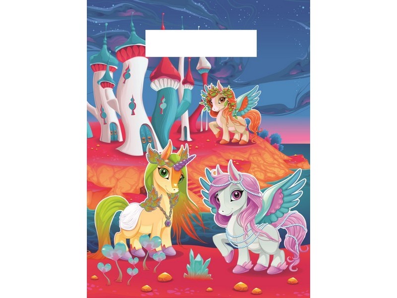 Пакет полиэтиленовый вырубной «ВОЛШЕБНЫЕ ЕДИНОРОГИ» 36,5*48см