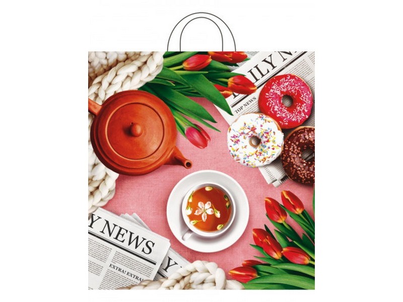 Пакет полиэтиленовый с петлевой ручкой "ПУЭР" 40*42см