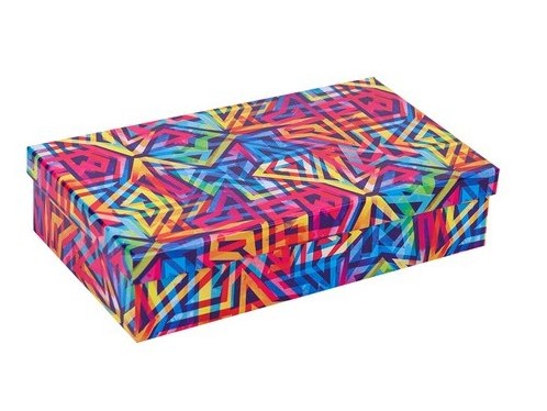Коробка прямоугольная «ЯРКИЕ УЗОРЫ» (12*6,5*4см) КОР-8632