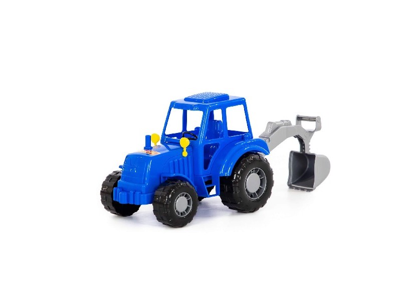 Трактор "Алтай" с лопатой синий в сеточке