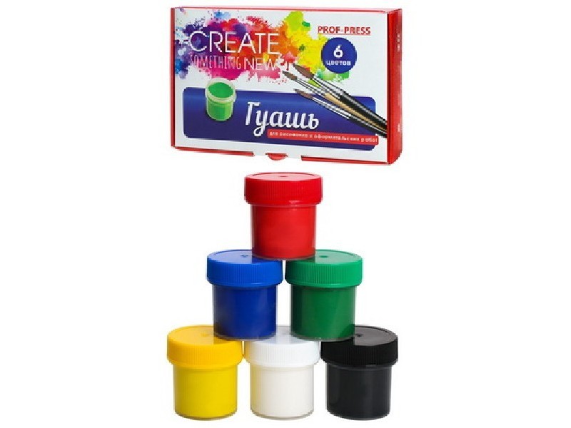 Краски гуашевые 6 цв. 20 мл КГ-2773