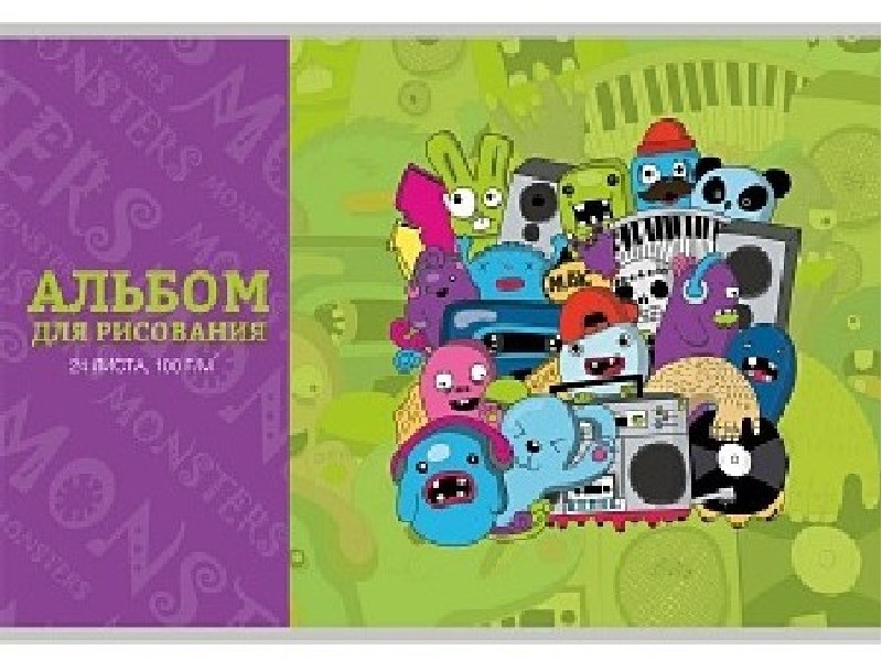 Альбом для рисования А4 24л "ДУДЛЫ" (скрепка, офсет)