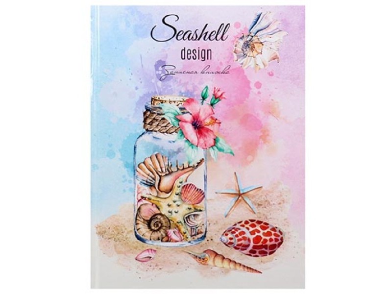 ЗАПИСНАЯ КНИЖКА А5 80л. клетка МОРСКАЯ ТЕМАТИКА (глян. лам., офсет) 80-1935