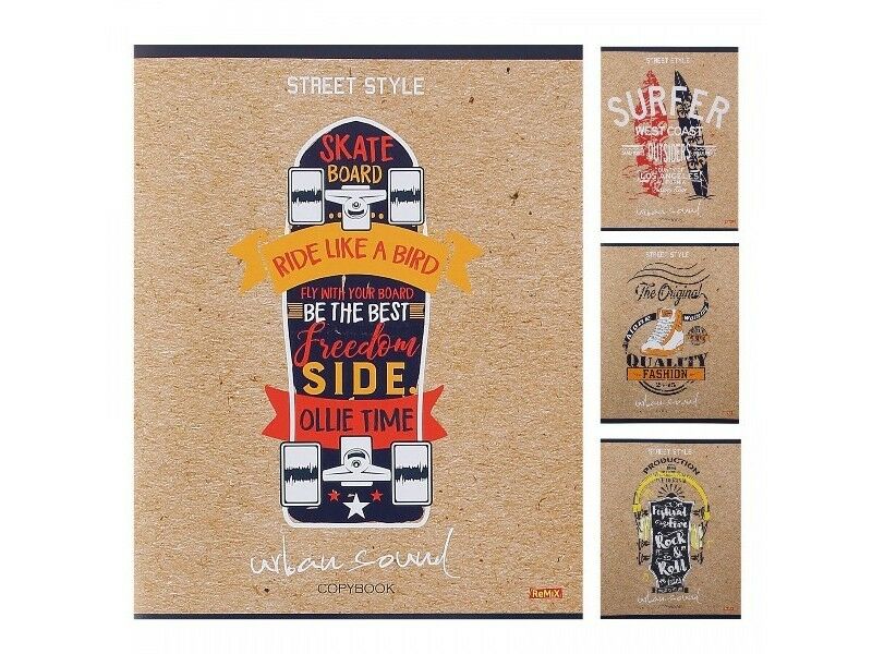 Тетрадь КЛЕТКА 36л. В СТИЛЕ УЛИЦ (цвет. мелов. обл., второй блок) 36-0111