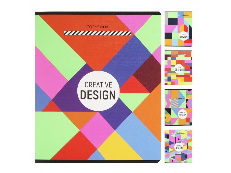 Тетрадь КЛЕТКА А5 48л. СОВРЕМЕННЫЙ КРЕАТИВ (цвет. мелов. обл.) 48-0864