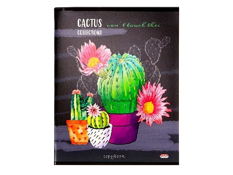 Тетрадь КЛЕТКА А5 96л. КОЛЛЕКЦИЯ КАКТУСОВ (цвет. мелов. обл.) 96Л-4007