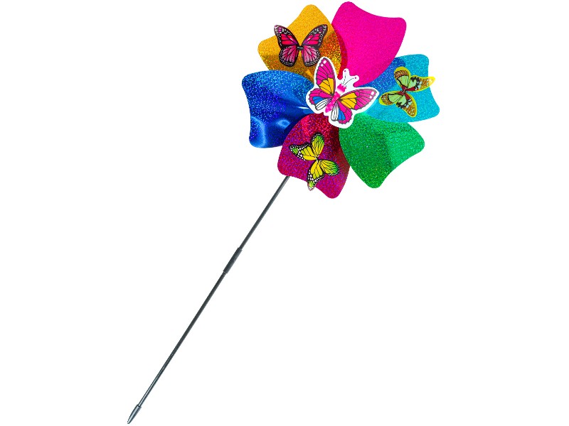 Ветерок "ПЕСТРЫЙ ЦВЕТОК" на пружинке 62см 1 цветок в пак. QH26