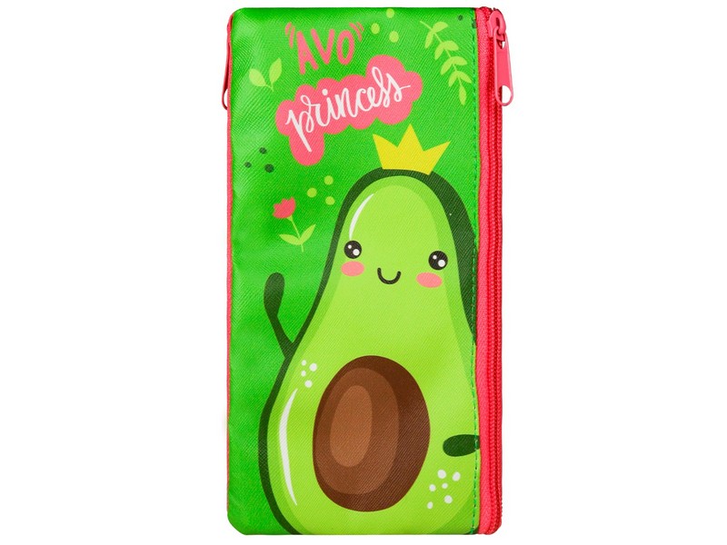 Пенал 2 секции ПРИНЦЕССА-АВОКАДО-1 105*205 мм (печать на ткани) ПН-4435