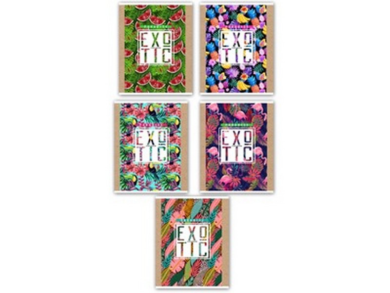 Тетрадь КЛЕТКА 96л. ЭКЗОТИЧЕСКИЙ ОРНАМЕНТ (крафт)