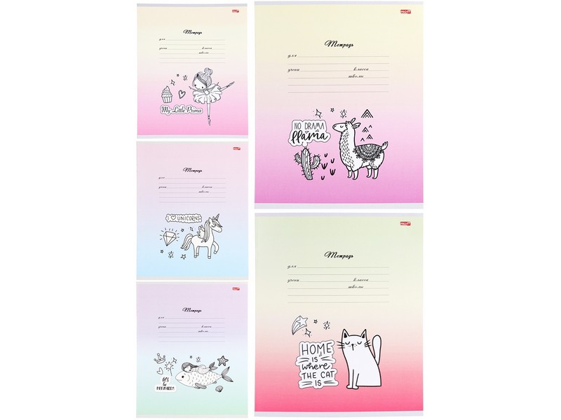 Тетрадь ЛИНИЯ 12л. ЛЮБИМЫЕ ЖИВОТНЫЕ (цвет. мелов. обл.) 12-5623