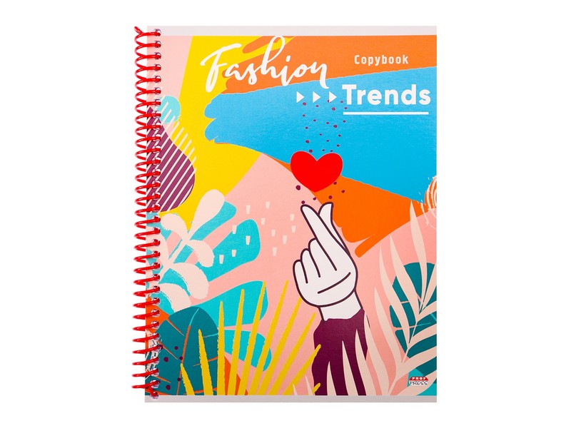 Тетрадь КЛЕТКА 96л. МОДНЫЕ ТРЕНДЫ (спираль, цвет. мелов. обл.) 96-6213