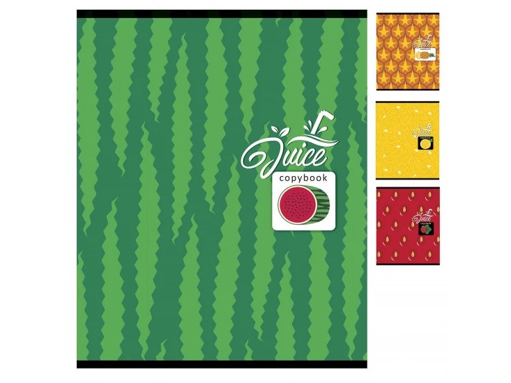 Тетрадь КЛЕТКА 96л. СОЧНЫЕ ФРУКТЫ (цвет. мелов. обл.) 96-5650