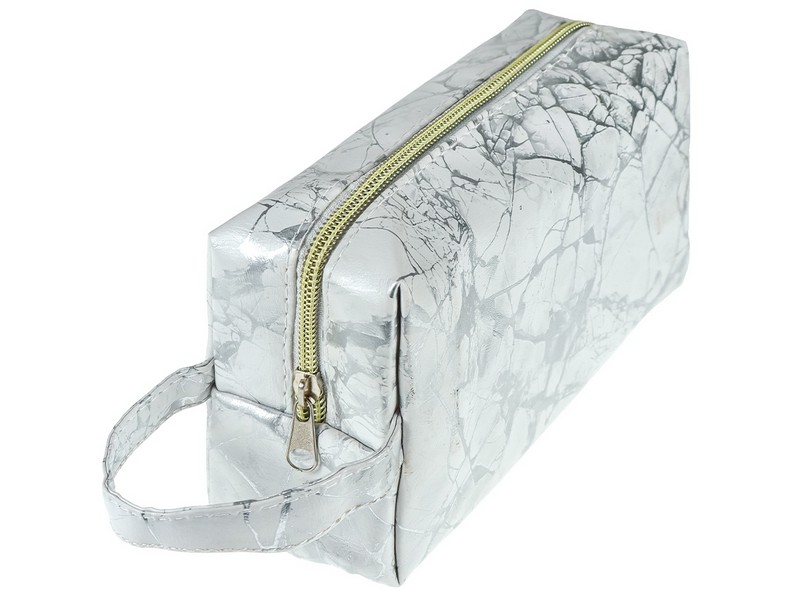 Пенал-косметичка «ГОРНЫЙ МРАМОР» 19*9,5*7 см (на молнии, кожзам)