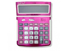 52337 [U-1106]Калькулятор настольный 12-разрядный прозрачные кнопки 19*14см U-1106