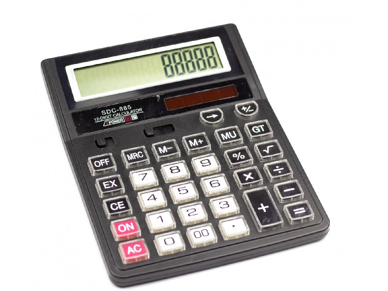 Калькулятор настольный 12-разрядный прозрачные кнопки 19*14 см SDC-885