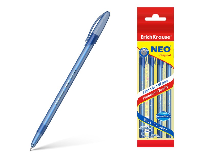 Ручка шариковя «ERICH KRAUSE» полупрозрачный корпус 0,7 мм СИНЯЯ (50шт/уп)