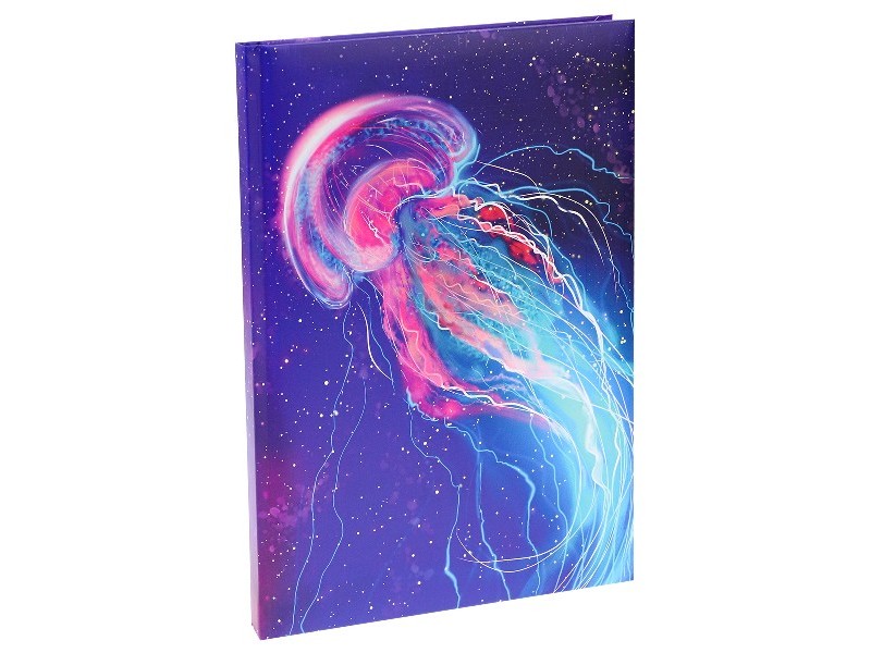 Записная книжка А5 128л клетка МЕДУЗА (7БЦ, поролон, мат. лам.)