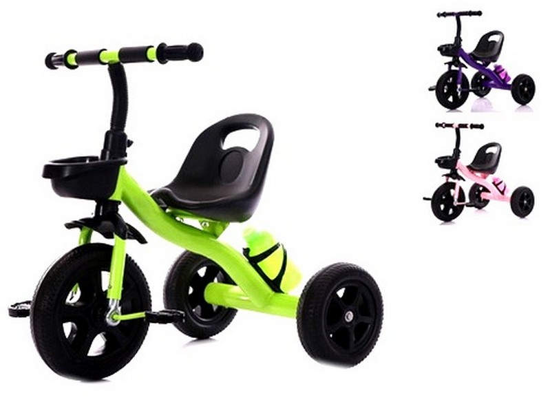 Велосипед трехколесный (колеса ПВХ, корзинка) СИНИЙ BC7011937