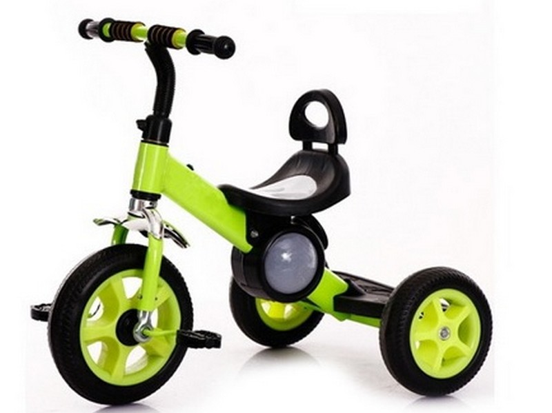 Велосипед трехколесный (колеса ПВХ, корзинка, свет, звук) СИНИЙ BC7011938