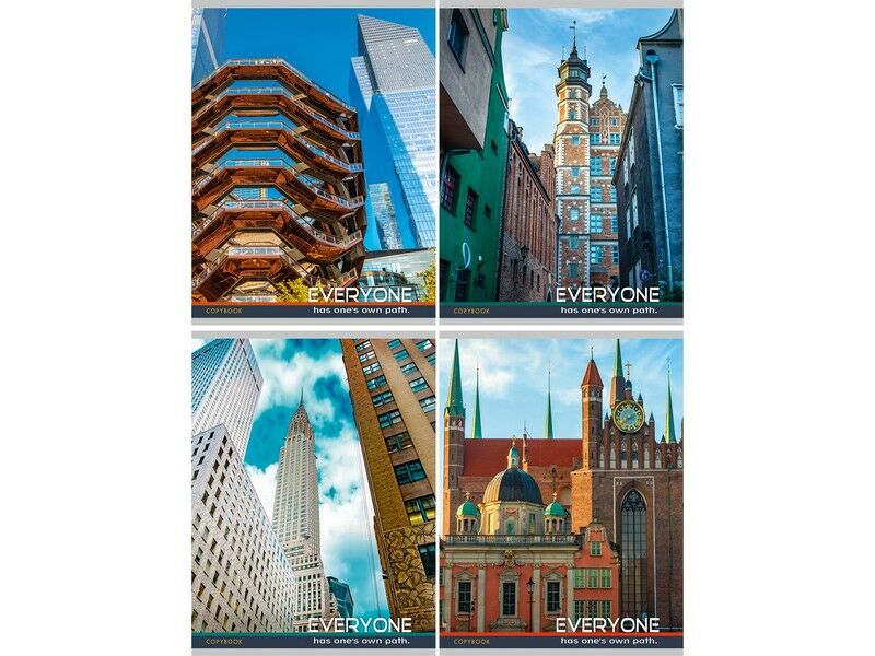 Тетрадь КЛЕТКА 96л. ЖЕМЧУЖИНЫ АРХИТЕКТУРЫ (цвет. мелов. обл.)