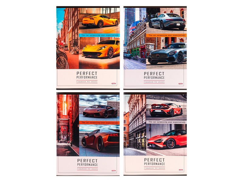 Купить оптом Тетрадь КЛЕТКА 96л "ПРЕВОСХОДНЫЕ АВТОМОБИЛИ" (цвет. мелов. обл., лен) в Луганске