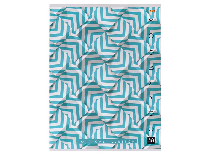 Тетрадь КЛЕТКА А4 48л. ОПТИЧЕСКАЯ ИЛЛЮЗИЯ (цвет. мелов. обл., второй блок)